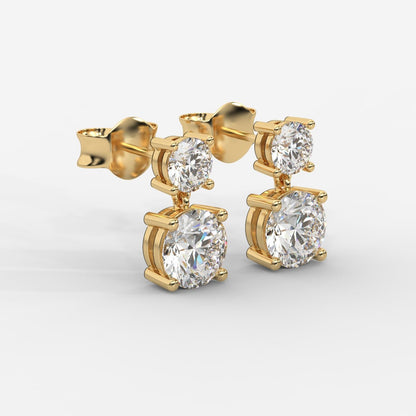 Luna Drop Earrings – Round and Round - AYKA JEWELS