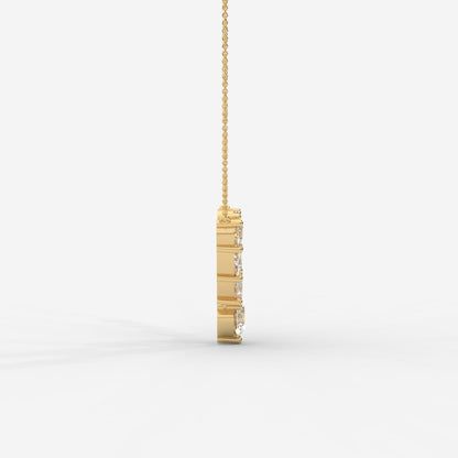 Lyric Mixed Shape Diamond Tennis Necklace 1ctW with 18" Adjustable Chain - AYKA JEWELS