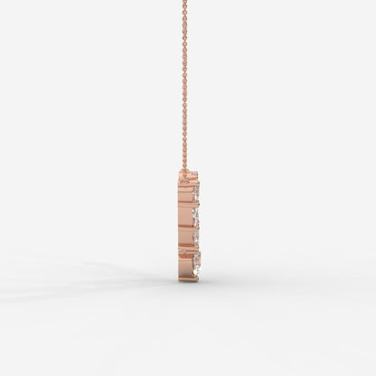 Lyric Mixed Shape Diamond Tennis Necklace 1ctW with 18" Adjustable Chain - AYKA JEWELS