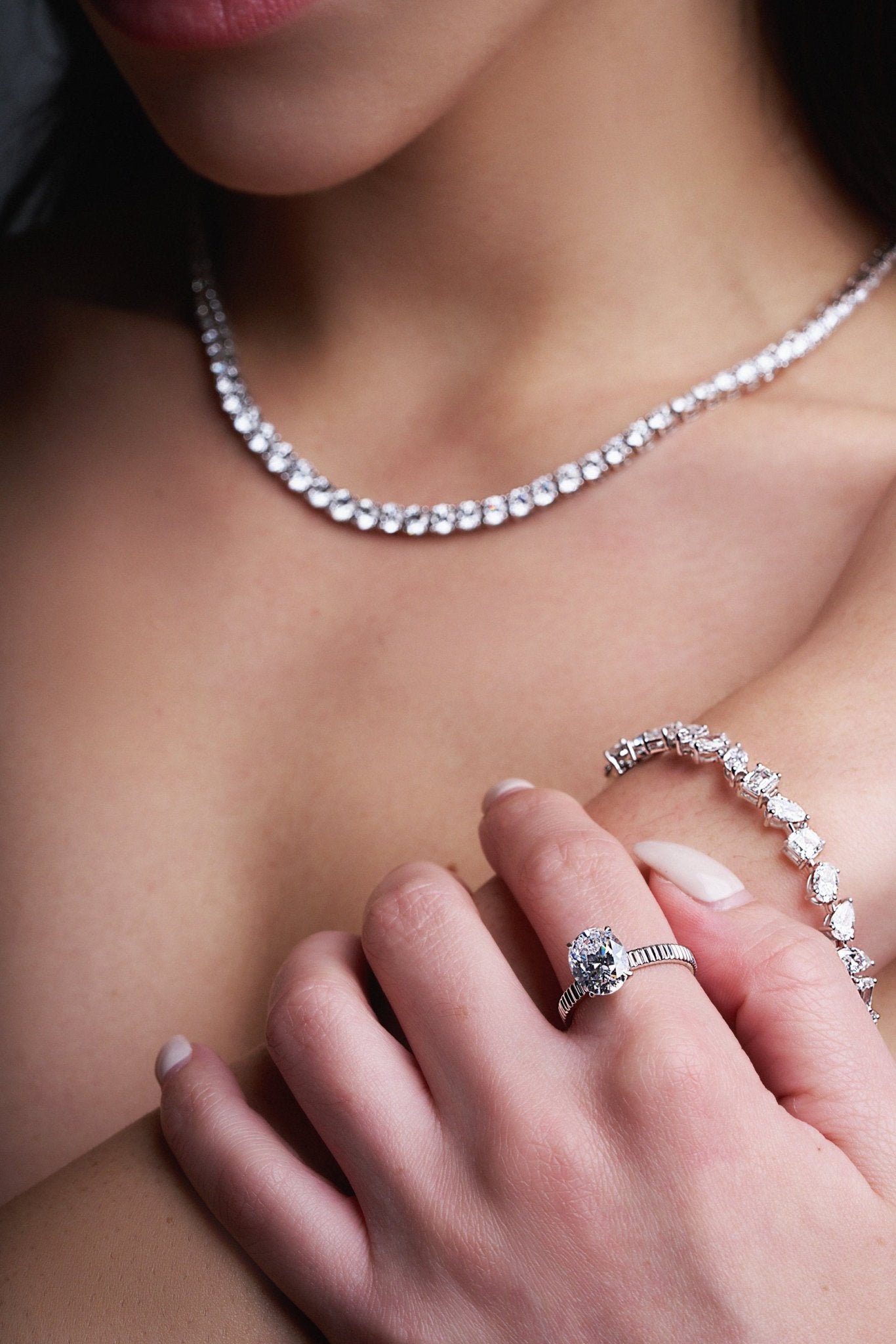 Margot Classic Diamond Tennis Necklace - AYKA JEWELS