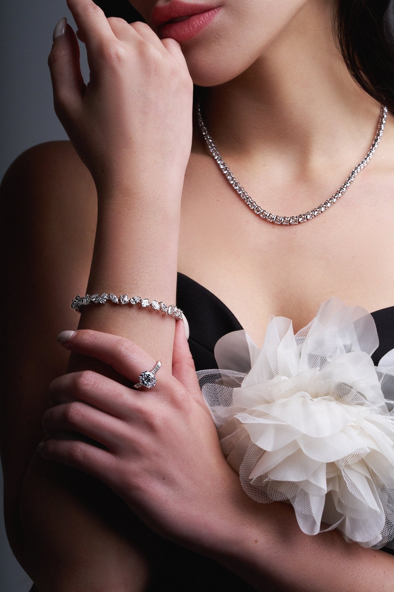 Margot Classic Diamond Tennis Necklace - AYKA JEWELS