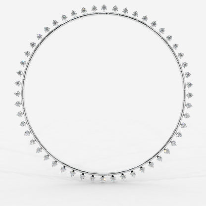 Miraya Floating Diamond Tennis Necklace – 16" - AYKA JEWELS