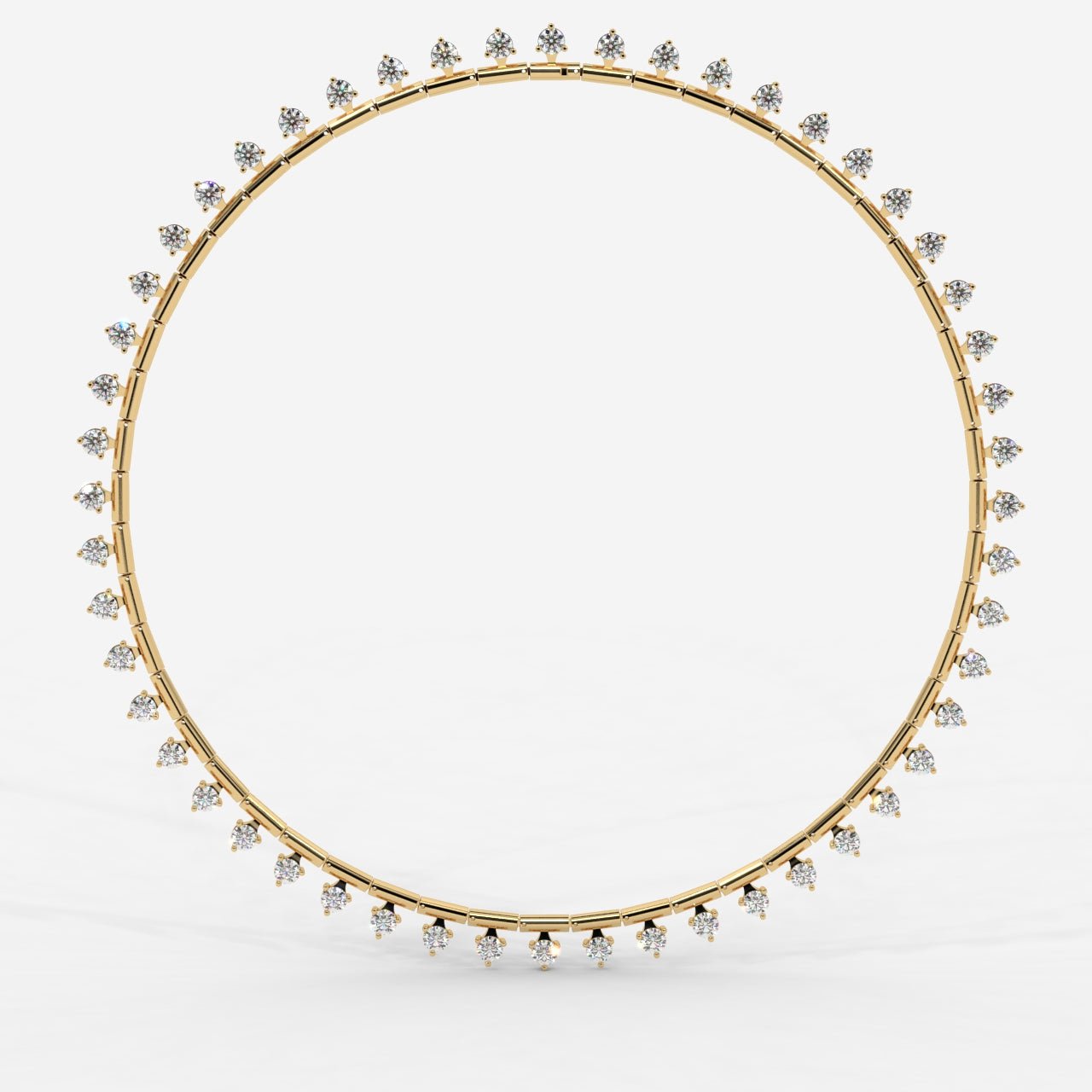 Miraya Floating Diamond Tennis Necklace – 16" - AYKA JEWELS