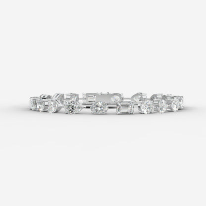 Mona Mixed - Cut Diamond Tennis Bracelet - AYKA JEWELS