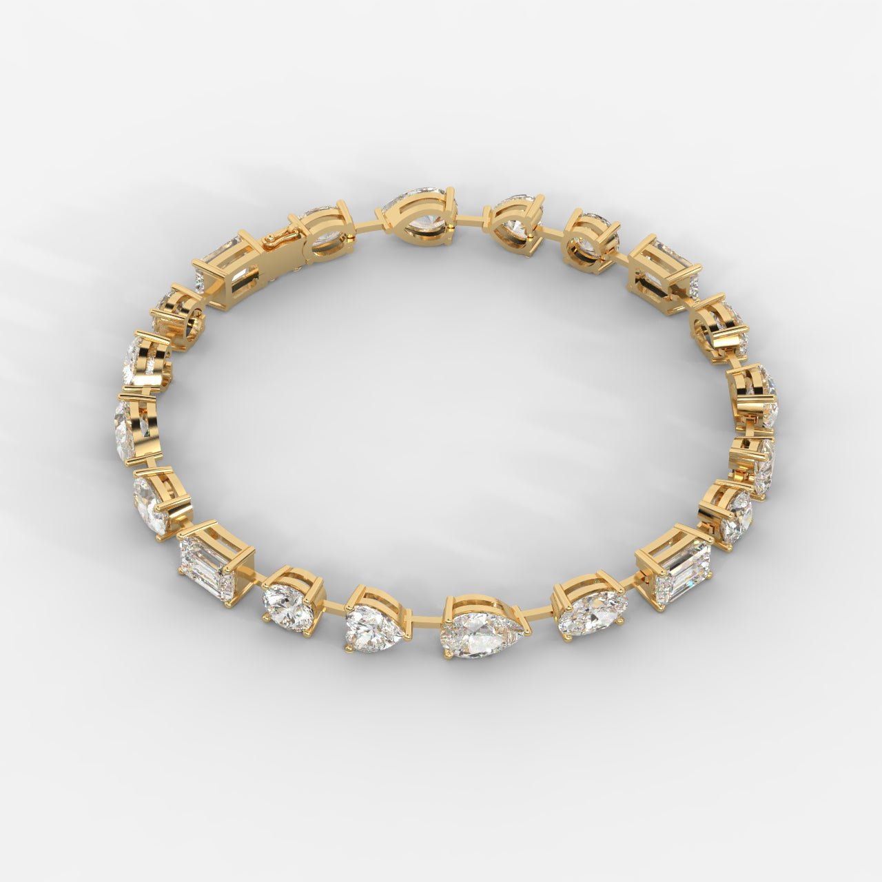 Mona Mixed - Cut Diamond Tennis Bracelet - AYKA JEWELS