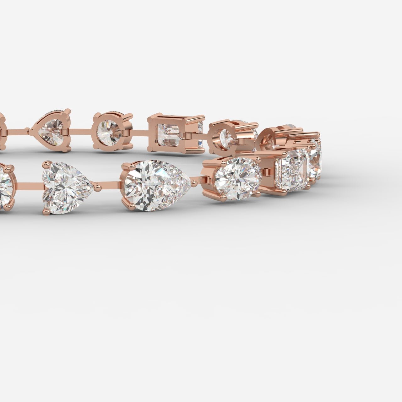 Mona Mixed - Cut Diamond Tennis Bracelet - AYKA JEWELS