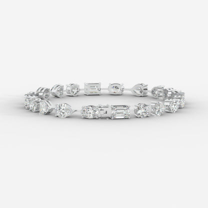 Mona Mixed - Cut Diamond Tennis Bracelet - AYKA JEWELS