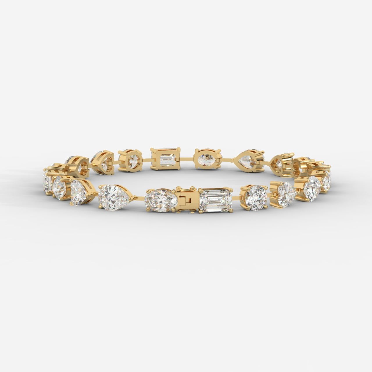 Mona Mixed - Cut Diamond Tennis Bracelet - AYKA JEWELS