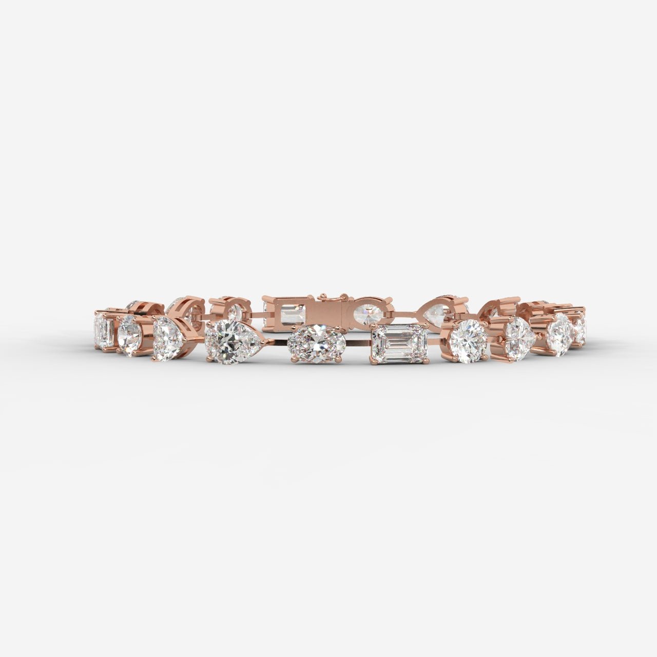 Mona Mixed - Cut Diamond Tennis Bracelet - AYKA JEWELS