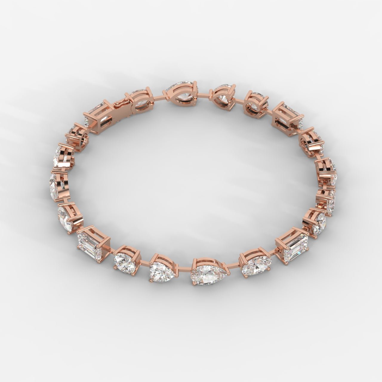 Mona Mixed - Cut Diamond Tennis Bracelet - AYKA JEWELS