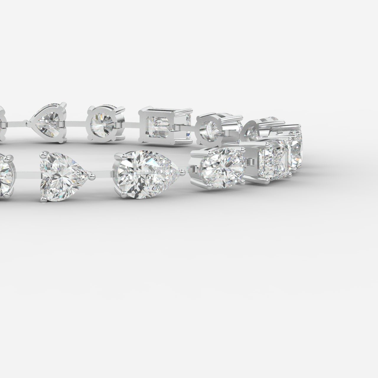 Mona Mixed - Cut Diamond Tennis Bracelet - AYKA JEWELS