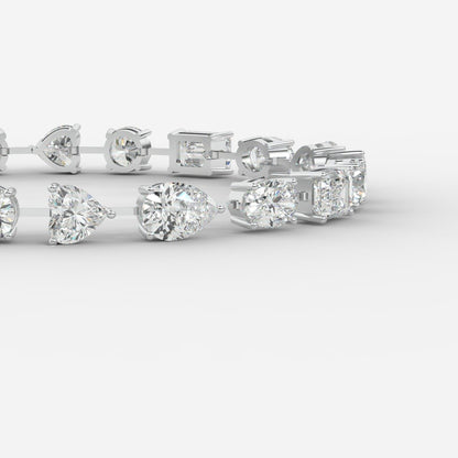 Mona Mixed - Cut Diamond Tennis Bracelet - AYKA JEWELS