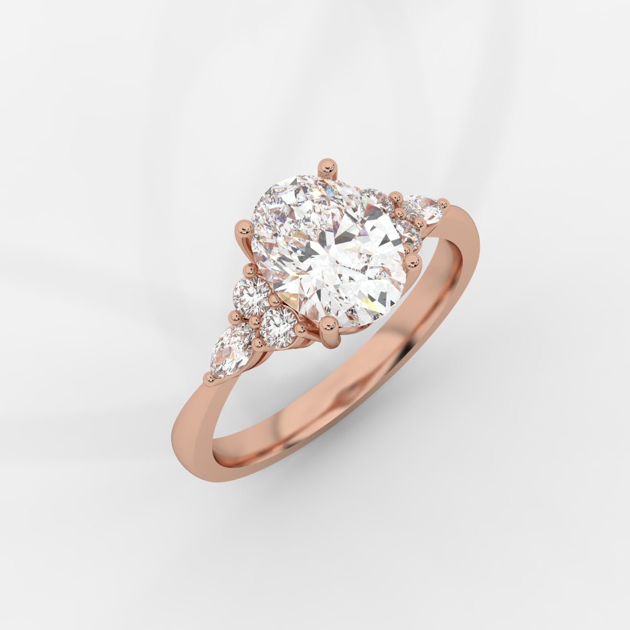 Olivia Cluster Ring - Oval - AYKA JEWELS