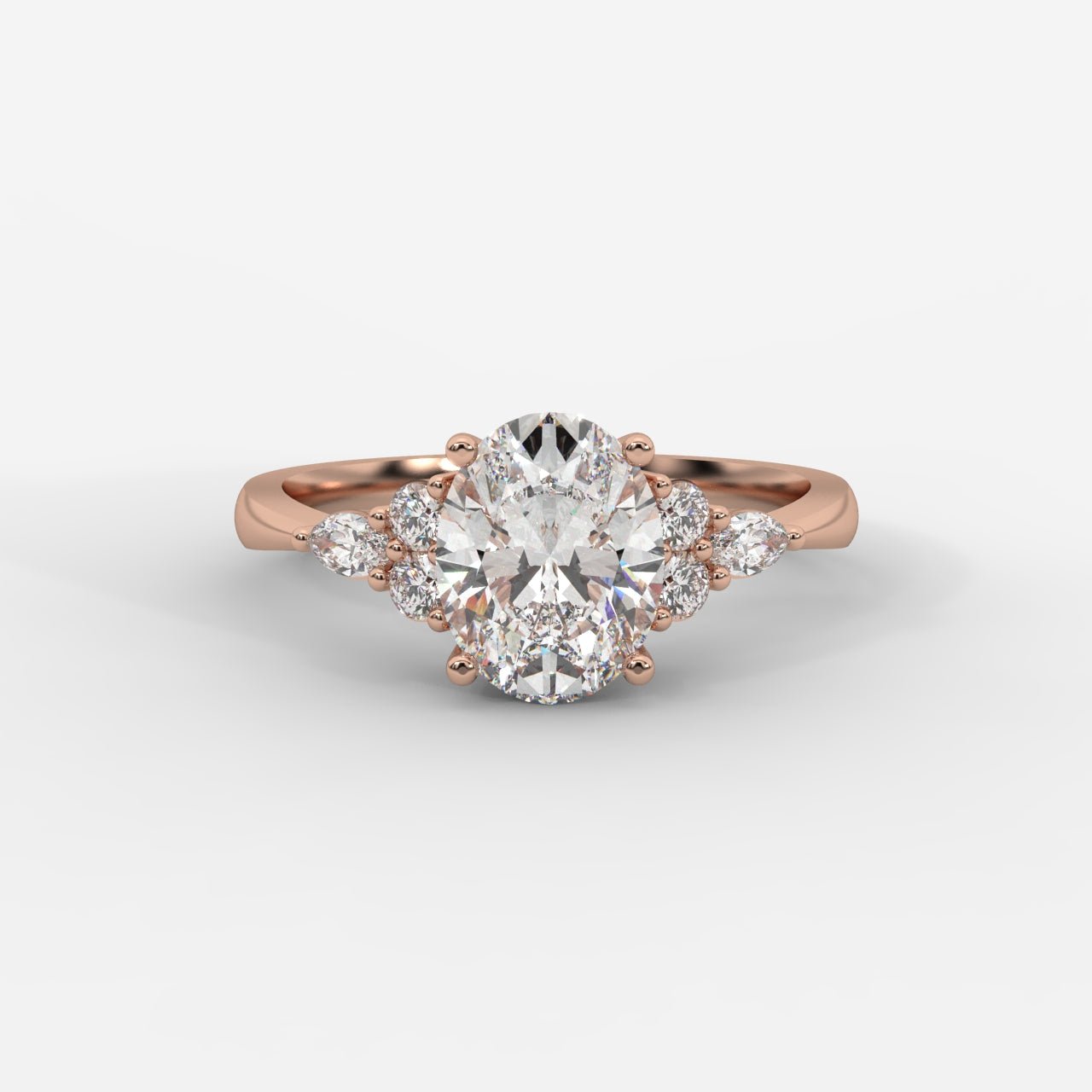 Olivia Cluster Ring - Oval - AYKA JEWELS