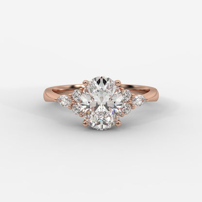Olivia Cluster Ring - Oval - AYKA JEWELS