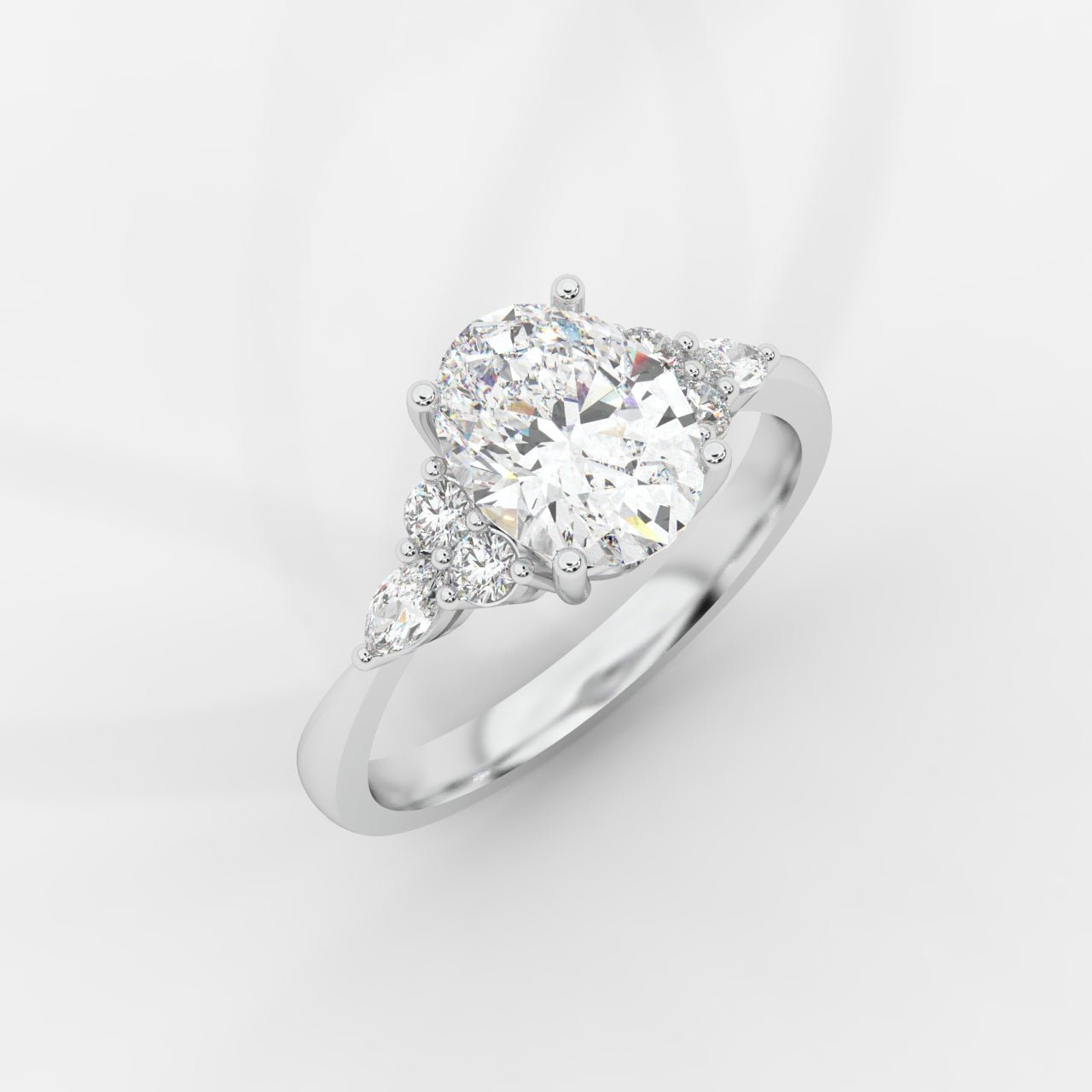 Olivia Cluster Ring - Oval - AYKA JEWELS