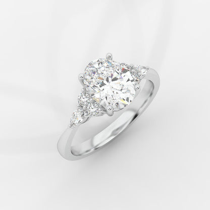 Olivia Cluster Ring - Oval - AYKA JEWELS