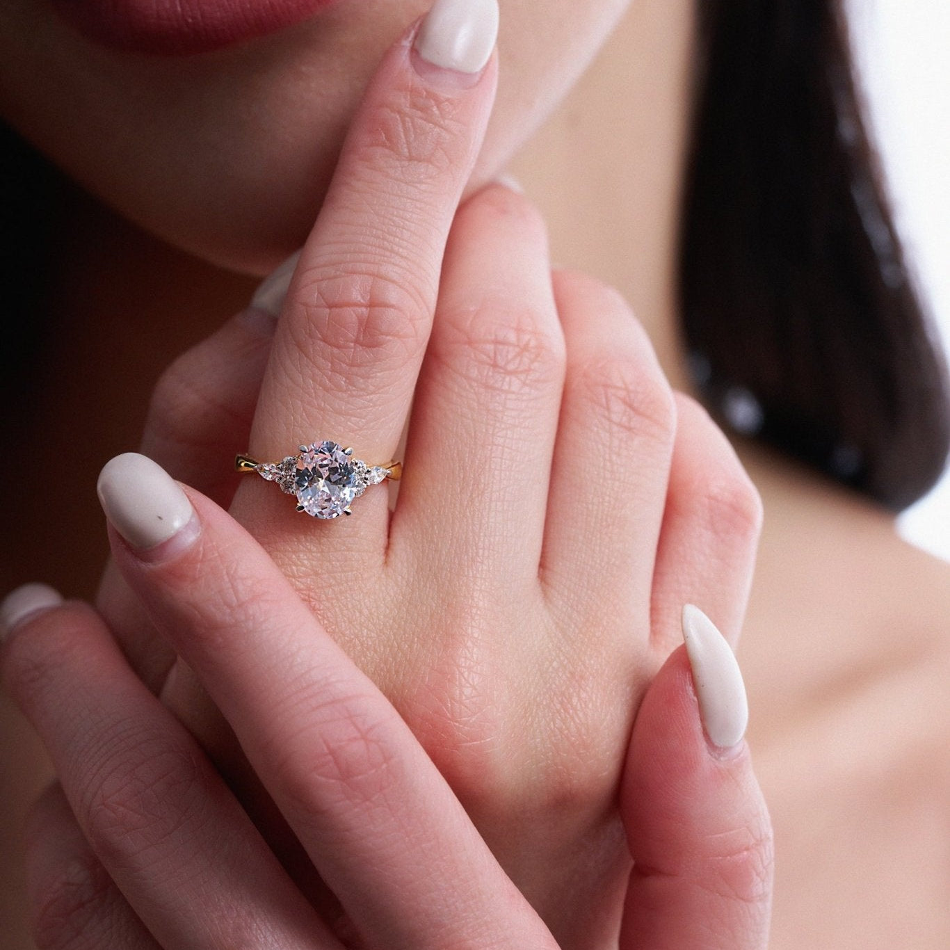 Olivia Cluster Ring - Oval - AYKA JEWELS