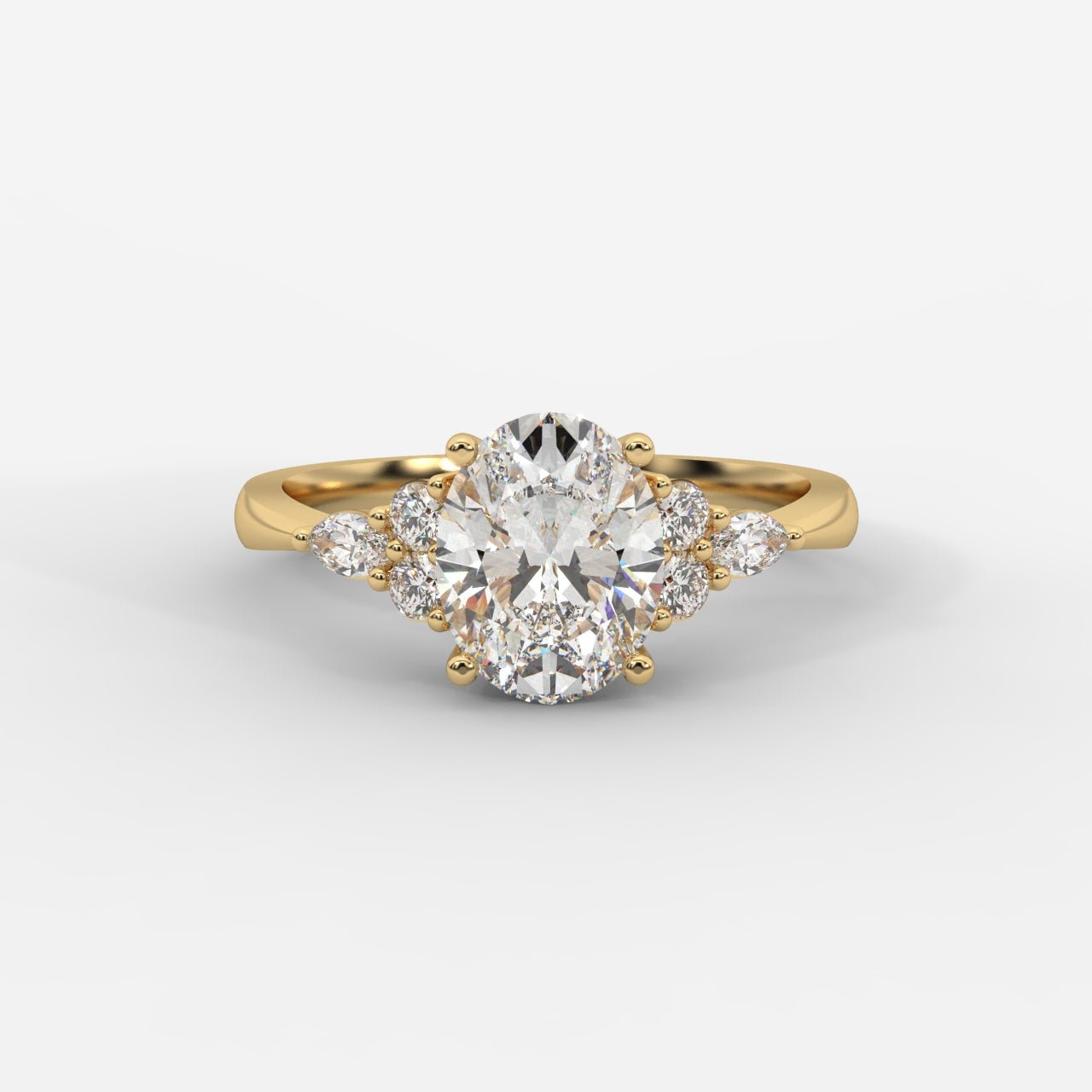 Olivia Cluster Ring - Oval - AYKA JEWELS