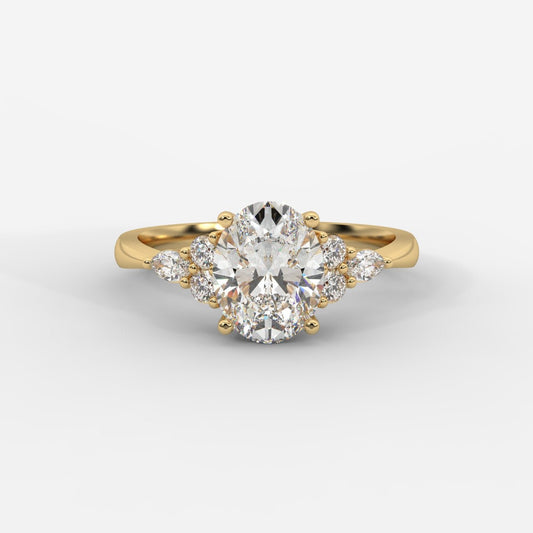 Olivia Cluster Ring - Oval - AYKA JEWELS