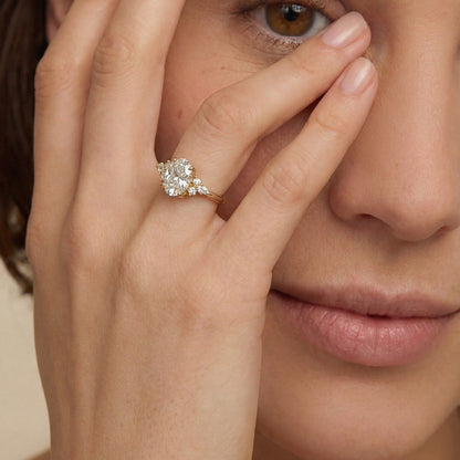 Olivia Cluster Ring - Oval - AYKA JEWELS