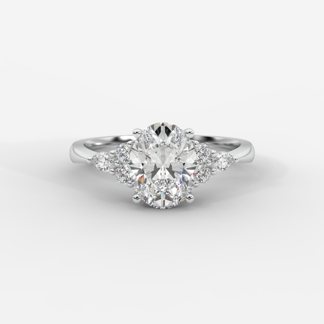 Olivia Cluster Ring - Oval - AYKA JEWELS