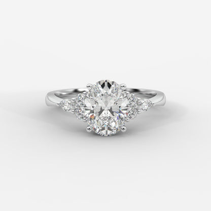 Olivia Cluster Ring - Oval - AYKA JEWELS