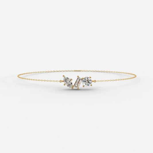 Orion Three - Stone Diamond Bracelet - AYKA JEWELS