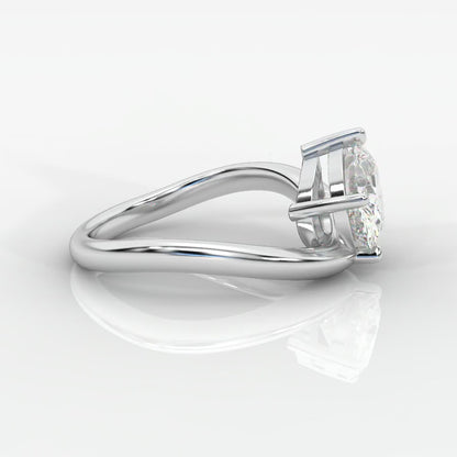 Sway Solitaire Ring - Oval