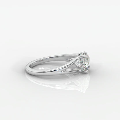 Serena Split Shank Hidden Halo Ring – Round