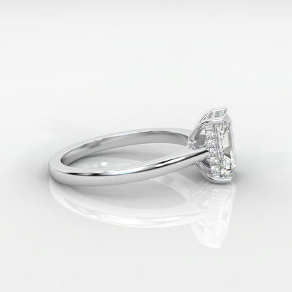 Vivienne Diamond Ring with Hidden Halo - Radiant