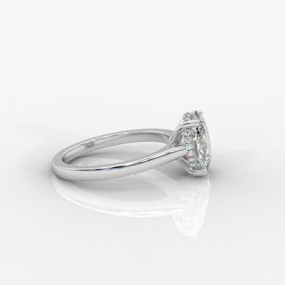 Vivienne Diamond Ring with Hidden Halo - Oval