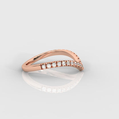 Eveline Chevron Wedding Band
