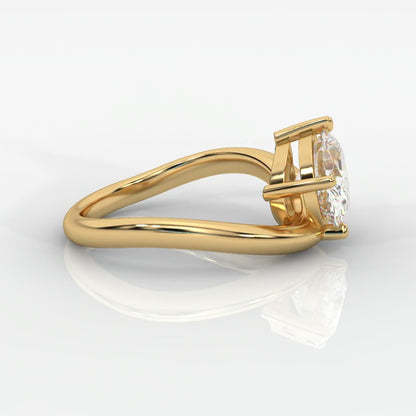 Sway Solitaire Ring - Oval