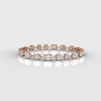Mona Mixed-Cut Diamond Tennis Bracelet