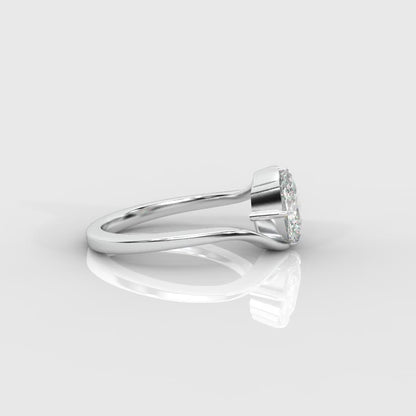 Daisy Wrap Solitaire Ring – Cushion