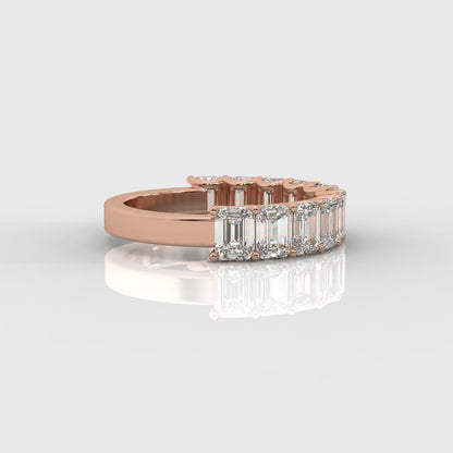 Casey Half-Eternity Band – Emerald