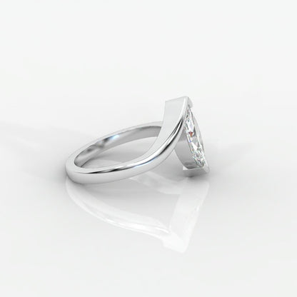 Daisy Wrap Solitaire Ring – Marquise