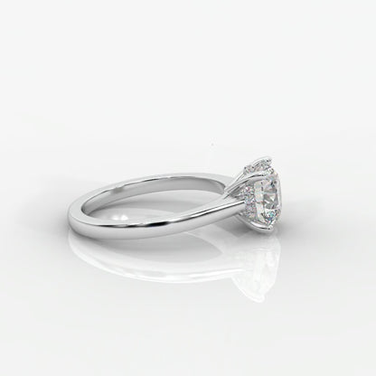 Vivienne Diamond Ring with Hidden Halo - Round