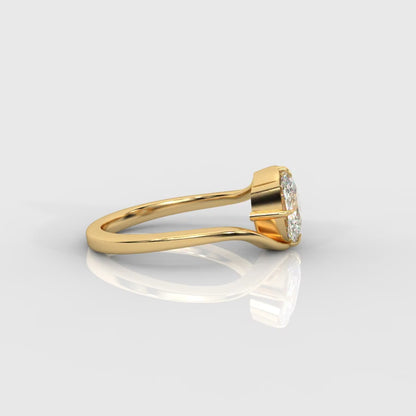 Daisy Wrap Solitaire Ring – Cushion