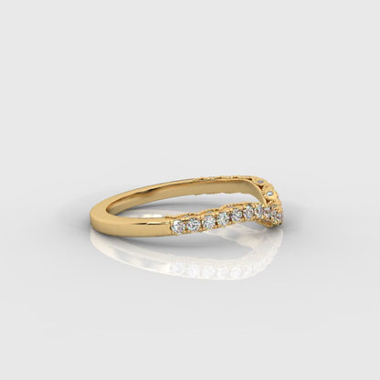 Zara Curved Half Eternity Band - Round