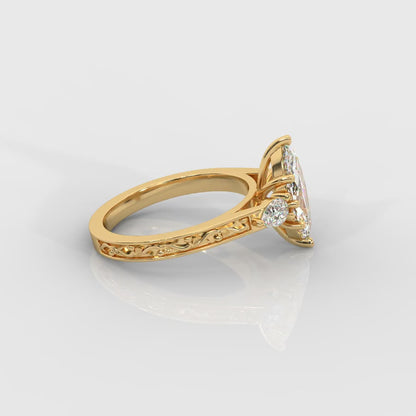 Caroline Three-Stone Ring - Marquise