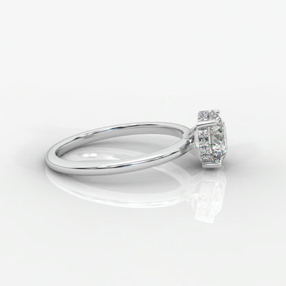 Aria Solitaire Ring With Hidden Halo - Round