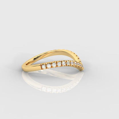 Eveline Chevron Wedding Band