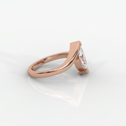 Daisy Wrap Solitaire Ring – Marquise