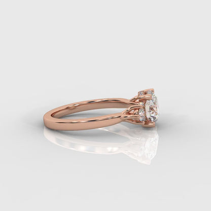 Nora Floating Three-Stone Ring - Round