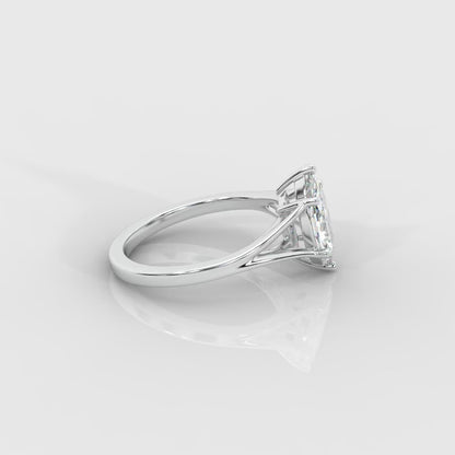Selene Split Shank Solitaire Diamond Ring - Marquise