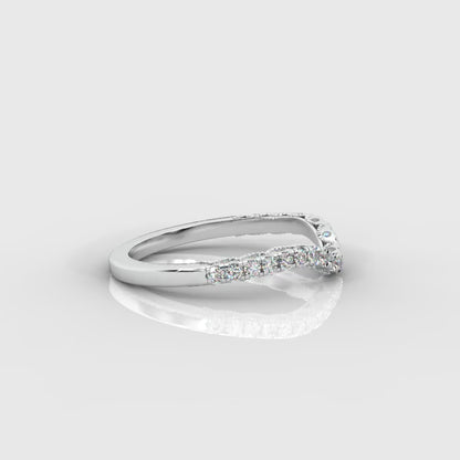 Zara Curved Half Eternity Band - Round
