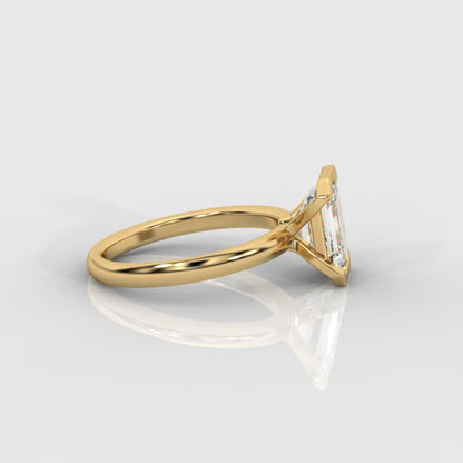 Armani Half-Bezel Solitaire Ring – Emerald