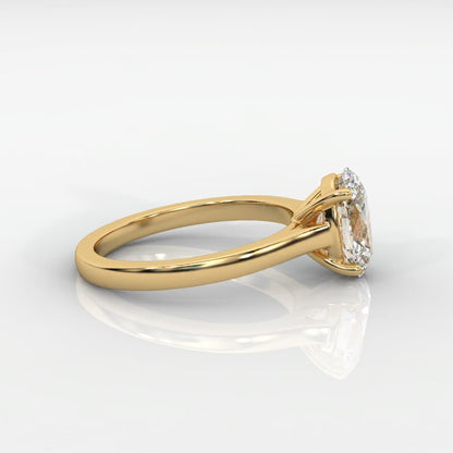 Louise Classic Cathedral Solitaire Ring - Oval